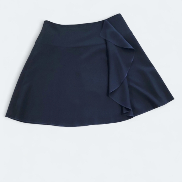 LOFT Black Skirt With Ruffle Women's Size 6 Mini Flowy - Picture 13 of 13